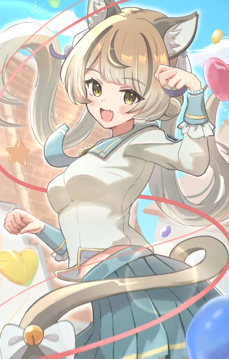 Official BPSR JP character motif illustration of a cat-eared character by Sunanuko.