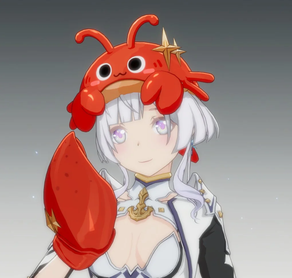 Crayfish headwear and gloves in-game preview