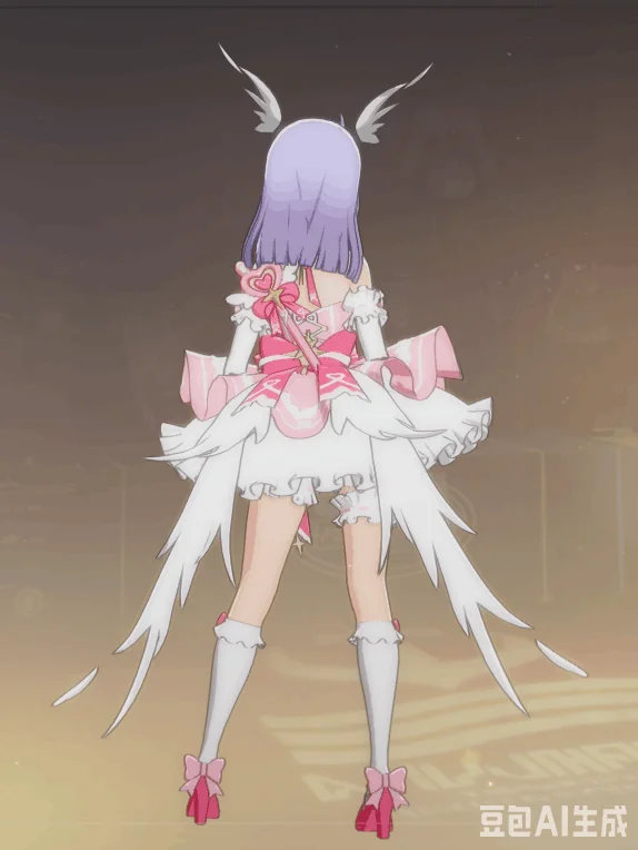 Leaked pink and white frilled outfit back preview