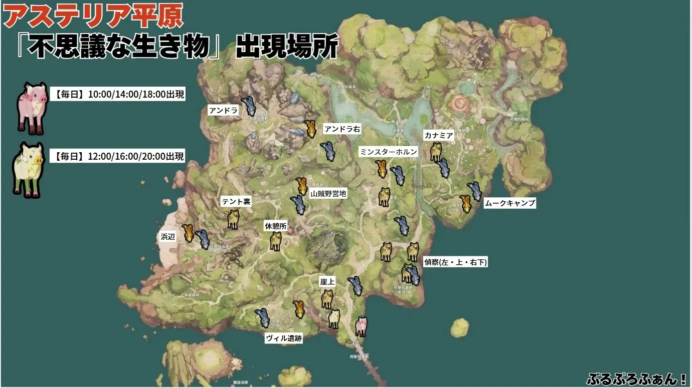 Rare spawn points map